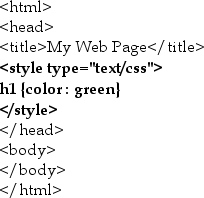 CSS tutorial, internal CSS